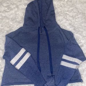 Rue 21 Small Cropped Striped Hoodie